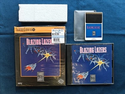 Blazing Lazers (TurboGrafx-16, 1989)CIBw/Manual, Rare Box, Foam VF Great Tested! - Image 1 of 3