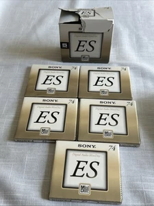 Sony (5) Premium 74 Min ES Minidisc Rohlinge versiegelt MDW74M NEU/Japan, kostenloser Versand- - Bild 1 von 6
