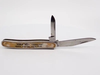 Navaja de bolsillo vintage Ambassador EE. UU. Viola Mills publicidad pluma cuchillo Minnesota Foto 1 de 4