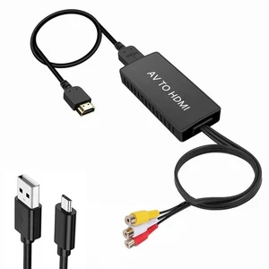 Convertidor RCA a HDMI, AV a HDMI, 1080P RCA Compuesto CVBS Video Audio Conve... - Imagen 1 de 8
