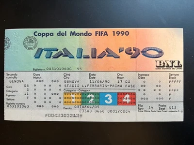 Biglietto Mondiale Calcio Italia '90 - Costarica-Scozia - Genova 11.06.1990 - Immagine 1 di 2