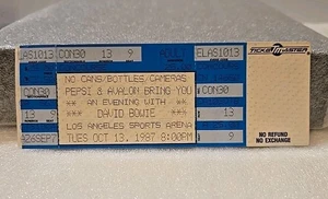 AN EVENING WITH DAVID BOWIE - 10-13-1987 L.A. Sports Arena - CONCERT TICKET - Picture 1 of 5
