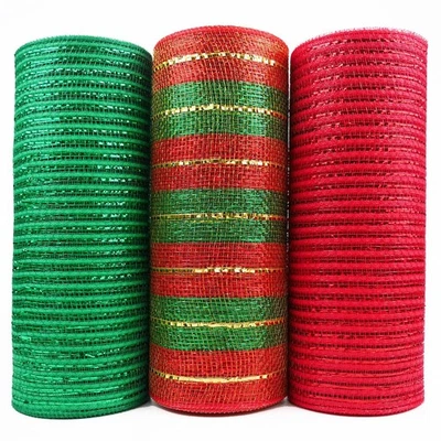 Member's Mark Premium Holiday Mesh Ribbon, 3 pk. - Image 1 of 4