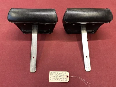 Reposacabezas de asiento de banco negros originales GM Olds, Chevy, Buick y Pontiac 1968-72  Foto 1 de 4