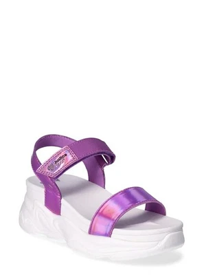 Sandalias deportivas Justice Little and Big Girl metálicas talla 4 Foto 1 de 4