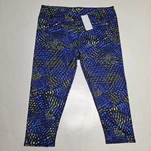 Fabletics Neu mit Etikett Salar Capri Leggings XXL abstrakt sportlich blau gelb Yoga Fitnessstudio - Bild 1 von 6