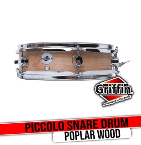 Piccolo Snare Drum 13 x 3.5 by GRIFFIN | 100% Poplar Shell with Oak Wood PVC - Picture 1 of 10