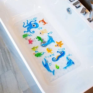 Cartoon Non Slip Bathtub Mat for Kids - 34x15 Inch XL Large Size Anti Slip Sh... - Picture 1 of 7