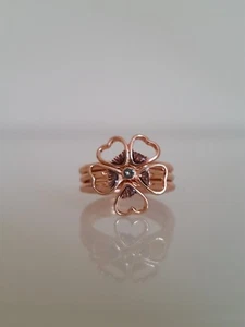 TED BAKER VERGOLDETER LEOTIE EMAILLE BLUMENSTAPELRING - Bild 1 von 11