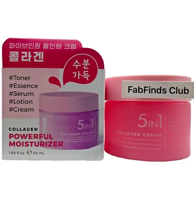 Crema hidratante de colágeno Korean PrettySkin 5 en 1 * tónico, esencia, suero K belleza Foto 1 de 4