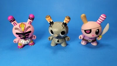 Kidrobot Dunny 3” Series 5 Pirate Clutter Untitled JK5 Pink Graffiti Elephant - Image 1 of 4