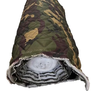 DOUBLE SIDED QUILTED FABRIC CAMO 4oz Waterproof Outdoor Material Dress Clothing - Picture 1 of 8