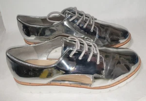 Aldo Women's Size 8.5 M Shoes Sneakers, Chrome Casual Cutout - Picture 1 of 20