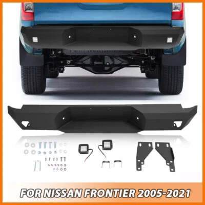 Черный задний бампер в сборе для Nissan Frontier 2005-2021 с порошковым покрытием - Изображение 1 из 4