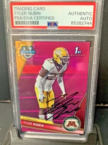 Tyler Nubin 2023 Bowman U signed autograph card PSA Slab Minnesota Gophers - Picture 1 of 2