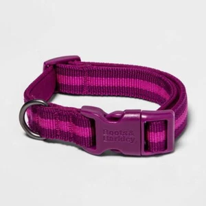 Boots & Barkley Comfort Dog Collar Purple W/ Pink Stripe (Pick Your Size) - Picture 1 of 10