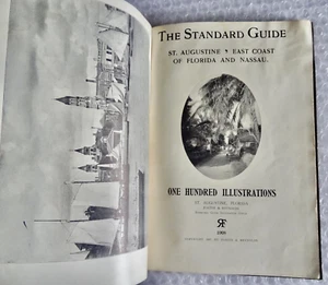 sTANDARD GUIDE ST AUGUSTINE FLORIDA EAST COAST NASSAU 1908 ANTIQUE BOOK neocurio - Picture 1 of 24