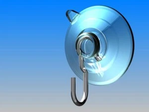 1000 Small (1 1/8" Diameter) Suction Cups with Metal “U” Hooks 7500-77-3848 - Picture 1 of 1