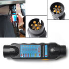 7 Pin 12V Car Trailer Towing Lights Plug & Socket Cable Wiring Circuit Tester