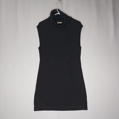 Suéter-Vestido Forever 21 Y2K Mezcla de Lana Sin Mangas Capucha Cuello Jrs Grande Gris Mini Foto 1 de 4