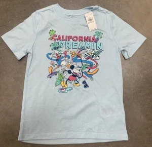 Old Navy Boy Disney California Dreamin 5T Blue T-shirt Goofy Mickey Donald NEW - Picture 1 of 5