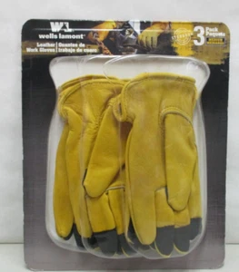Wells Lamont 3 Pack Medium Leather Work Gloves - Picture 1 of 2
