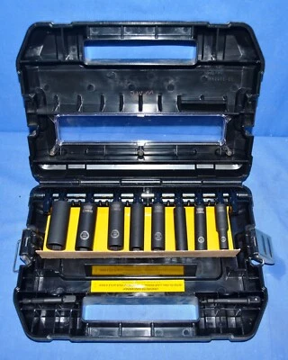 DEWALT DW22838 10PC IMPACT READY SOCKET SET 3/8" DRIVE 5/16"-3/4" IN CASE - Image 1 of 3