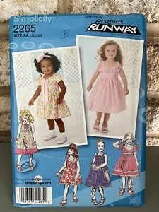 Sewing Pattern Dress Toddler ½ 1 2 3 Bodice Sleeve Variations Uncut S2265 - Picture 1 of 1