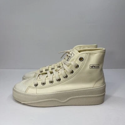 Adidas Shoes Mens 7 Nizza 2 GX0988 Sneakers Cream White Platform NEW - Image 1 of 4