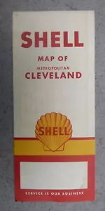 1959 Cleveland metro road map Shell oil gas Ohio downtown streets - Picture 1 of 3