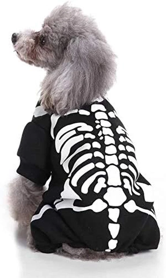 Mono para mascotas Halloween esqueleto perro disfraces ropa ropa para cachorro perro gato P Foto 1 de 4