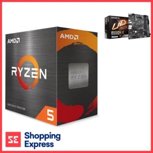 AMD Ryzen5 5600X CPU 3.7GHz + Gigabyte B550M K MicroATX Gaming Motherboard - Picture 1 of 6
