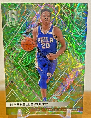 Markelle Fultz 2017-18 Spectra Neon Green Scope Prizm Rookie 4/49, 76ERS - Image 1 of 2
