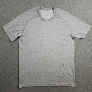 Lululemon Metal Tech Vent Shirt Herren Large grau Gym Athletic Performance Stretch - Bild 1 von 6