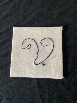 Silueta de cara de beso casera bordada 4,5 pulgadas * 4,5 pulgadas arte hágalo usted mismo Foto 1 de 2