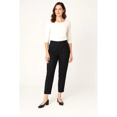 Черные плиссированные укороченные брюки Stile Benetton 12 Academia 73-03-01 - Изображение 1 из 4