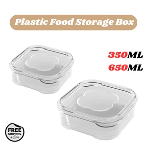 Scatola Portaoggetti Plastica 350ml e 650ml Contenitori Alimenti Cucina Casa Organizer Set - Foto 1 di 4