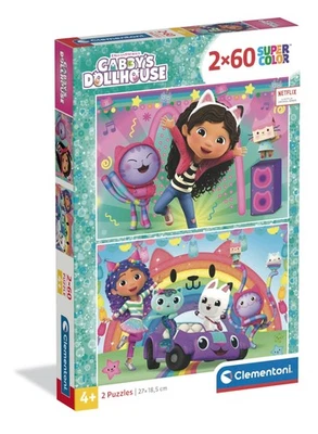Clementoni - Puzzle per Bambini 2x60 Pezzi Supercolor, per Bambini 4+ Anni, KE7B - Immagine 1 di 4