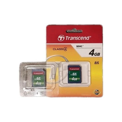 2 x Transcend 4 GB Class 4 - SDHC Cards - (TS4GSDHC4) New And Unused - Image 1 of 2