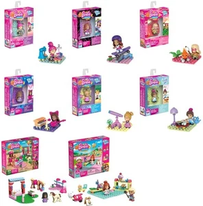 MEGA CONSTRUCTION BARBIE BUILDING SETS PLAY AS YOU BUILD ACCESSORIES 18/76PCS - Picture 1 of 11