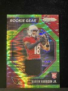 2024 Prizm #RG-MHJ Marvin Harrison Jr Rookie Gear Neon Green Pulsar RC - Picture 1 of 4