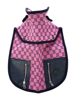 New Authentic Gucci Pink GG Logo Dog Trench Coat Size XS - Image 1 of 4