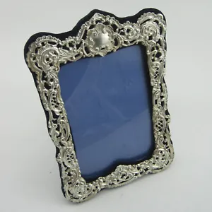 Pretty Late Victorian Rectangular Silver Photo Frame - Picture 1 of 6