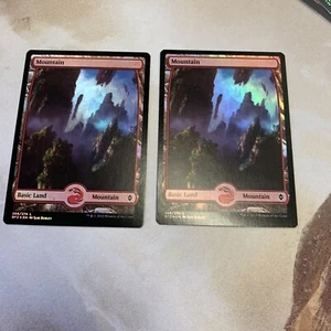 1x Mountain Foil 266/274 Batalla por Zendikar casi nuevo arte completo (M1) - Imagen 1 de 3