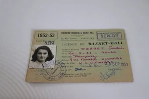 Fédération Française de basket-ball - Licence - vieux papier - Imagen 1 de 2