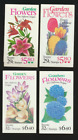 Four Different GARDEN FLOWERS USA Full Stamp Booklets BK208,BK215,BK231,BK234