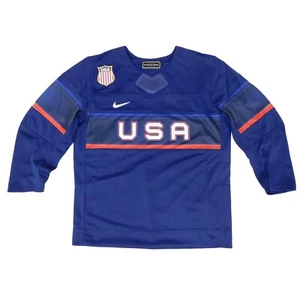 Maglia da hockey autentica 2022 Nike Olympic United States America USA, blu navy, taglia XL - Foto 1 di 23