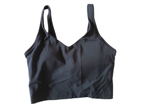 Lemedy UK Small Black Wire Free Removable Pads Cropped Sports/Gym Bra Top - Picture 1 of 3