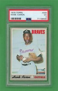 1970 Topps #500 Hank Aaron **** PSA VG 3 **** Atlanta Braves * old baseball card