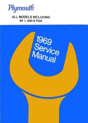 1969 Plymouth Fury Belvedere Satellite Shop Service Repair Manual Book Guide OEM - Image 1 of 4